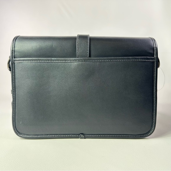 NEW! Men’s Coach League Black Glovetanned Leather Messenger Bag - Picture 9 of 14